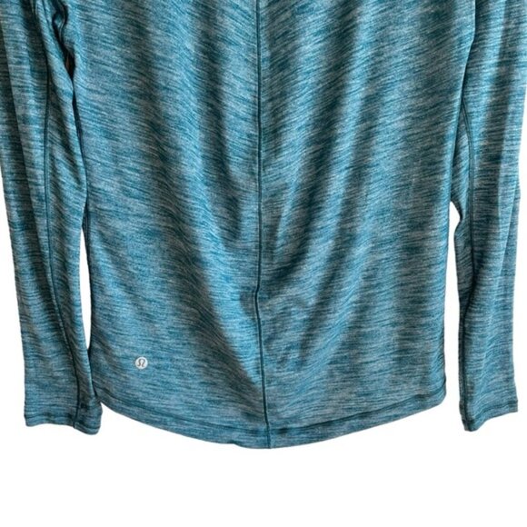 Lululemon Meant To Move Long Sleeve Size 4 Heathered Dark Uniform Blue Teal - Picture 9 of 11